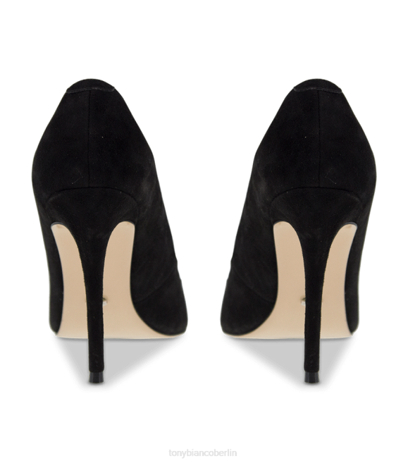 Stöckelschuhe| de Tony Bianco Frauen Lotus-Absätze schwarzes Ziegenveloursleder 4624214
